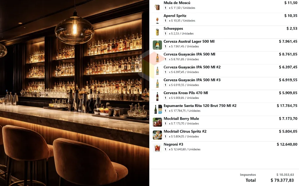 Pantalla de Cliente - Bar - Lapto.webp