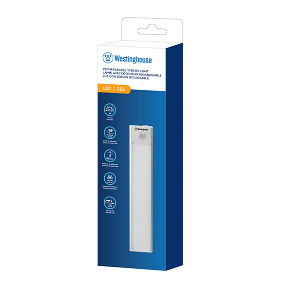 [HF-WES-WF229-110LM-WHT] Linterna Westinghouse Sensor Movimiento 110 Lúmenes Recargable