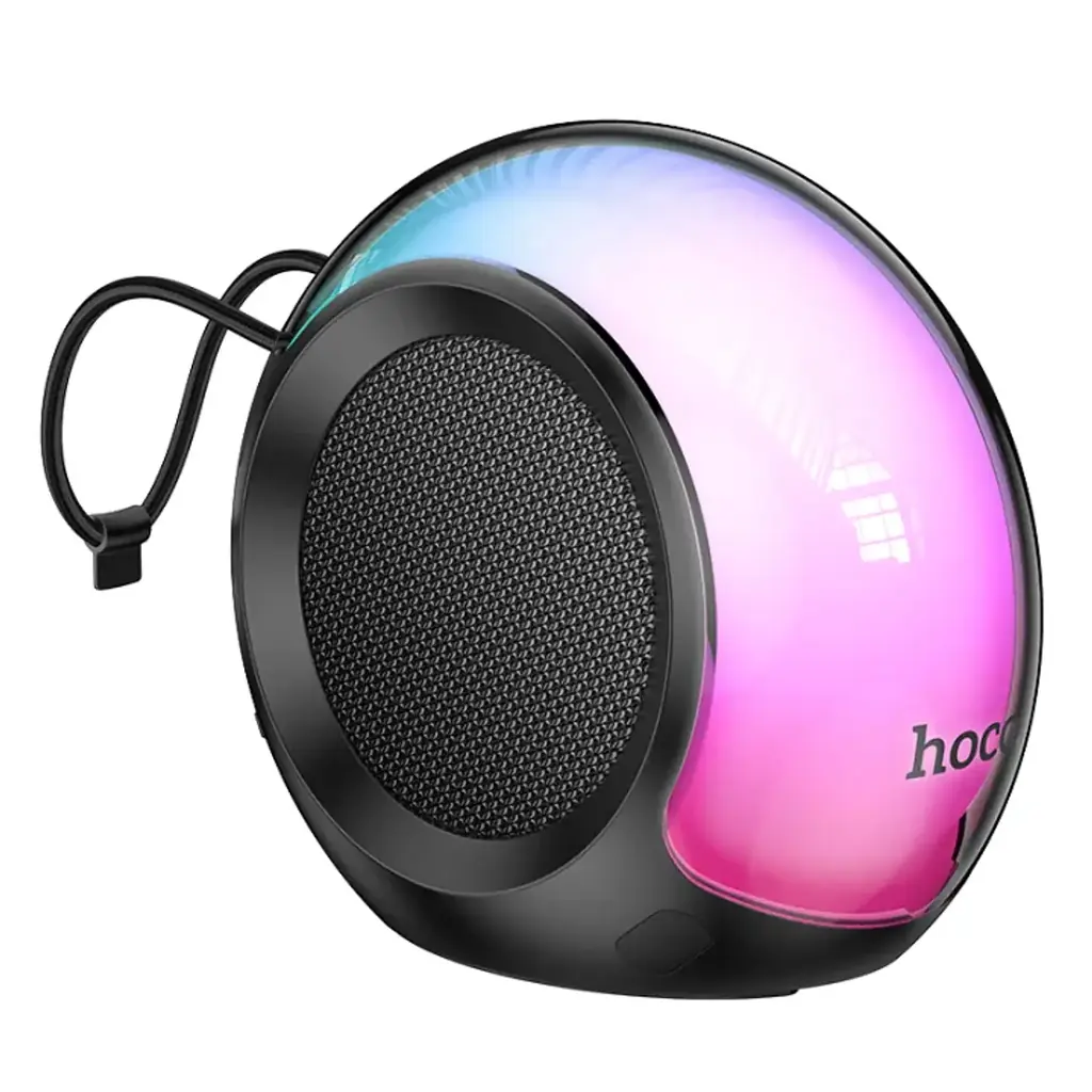 [AV-HOC-DS65-SNAIL-BLK] Parlante Bluetooth Hoco DS65 Ambient Light Snail LED RGB Negro
